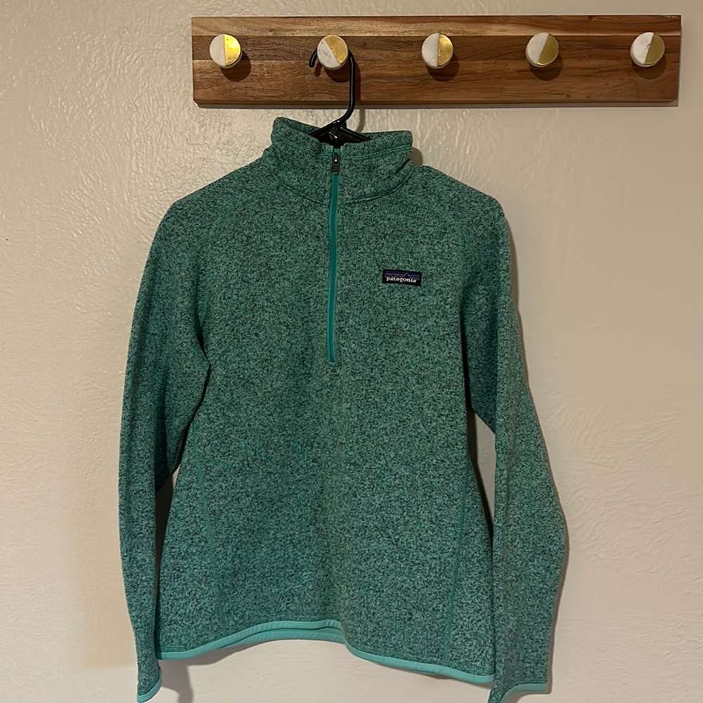 Teal Patagonia quarter zip